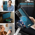 CASEME For Samsung Galaxy S21 Ultra 5G Case C49 Magnetic Case RFID Blocking Detachable Wallet Leather Phone Cover