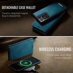 CASEME For Samsung Galaxy S21 Ultra 5G Case C49 Magnetic Case RFID Blocking Detachable Wallet Leather Phone Cover