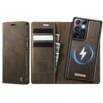 CASEME For Samsung Galaxy S21 Ultra 5G Case C49 Magnetic Case RFID Blocking Detachable Wallet Leather Phone Cover