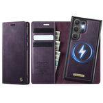 CASEME For Samsung Galaxy S24 Ultra Case  C49 Magnetic Case RFID Blocking Detachable Wallet Leather Phone Cover