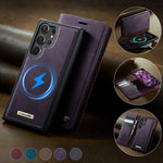 CASEME For Samsung Galaxy S24 Ultra Case  C49 Magnetic Case RFID Blocking Detachable Wallet Leather Phone Cover