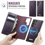 CASEME For Samsung Galaxy S24 Ultra Case  C49 Magnetic Case RFID Blocking Detachable Wallet Leather Phone Cover