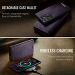 CASEME For Samsung Galaxy S24 Ultra Case  C49 Magnetic Case RFID Blocking Detachable Wallet Leather Phone Cover