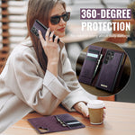 CASEME For Samsung Galaxy S24 Ultra Case  C49 Magnetic Case RFID Blocking Detachable Wallet Leather Phone Cover
