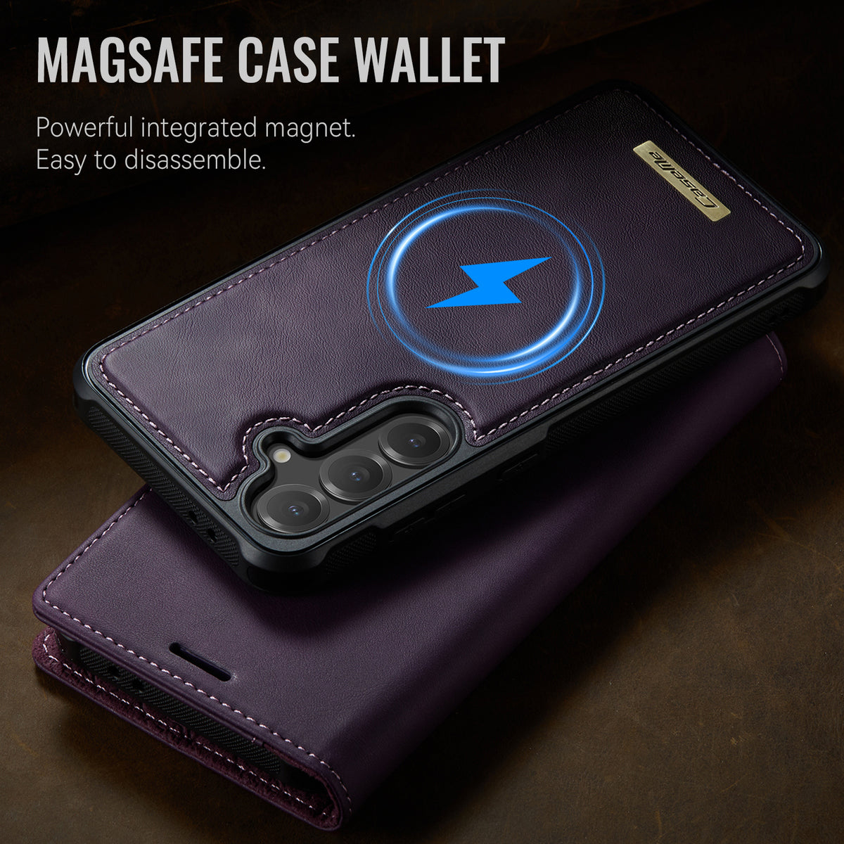 CASEME For Samsung Galaxy S25+ / Galaxy S24+ Case C49 Magnetic Case RFID Blocking Detachable Wallet Leather Phone Cover