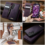 CASEME For Samsung Galaxy S25+ / Galaxy S24+ Case C49 Magnetic Case RFID Blocking Detachable Wallet Leather Phone Cover