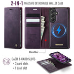 CASEME For Samsung Galaxy S25+ / Galaxy S24+ Case C49 Magnetic Case RFID Blocking Detachable Wallet Leather Phone Cover