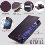 CASEME til Samsung Galaxy S25 / Galaxy S24 Cover C49 Magnetisk Cover RFID-blokerende aftagelig tegnebogslæder telefoncover