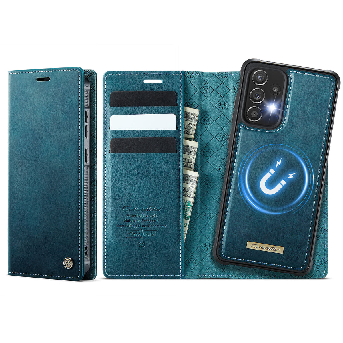 CASEME For Samsung Galaxy A52s 5G / Galaxy A52 5G Magnetic Case  C49 RFID Blocking Detachable Wallet Leather Phone Cover