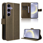 For Samsung Galaxy S25 FE Leather Wallet Case with Strap Diamond Texture Phone Cover