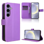 For Samsung Galaxy S25 FE Leather Wallet Case with Strap Diamond Texture Phone Cover