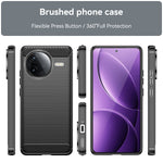 WANLONFENG For Xiaomi Redmi K80 5G / Xiaomi Poco F7 Pro 5G Case with Tempered Glass  LS Series Brushed Texture TPU Phone Cover