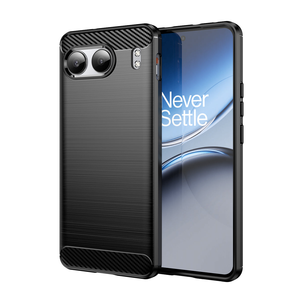 WANLONFENG För OnePlus Nord 4 Skal med Härdat Glas LS-serien Borstad Textur TPU mobilskal