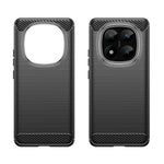 WANLONFENG För Xiaomi Redmi Note 14 Pro+ 5G Skal med Skärmfilm LS-serien Stort Linshål Borstad Textur TPU mobilskal