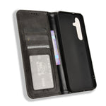 For Samsung Galaxy S25 FE Leather Case Wallet Stand Retro Texture Phone Cover