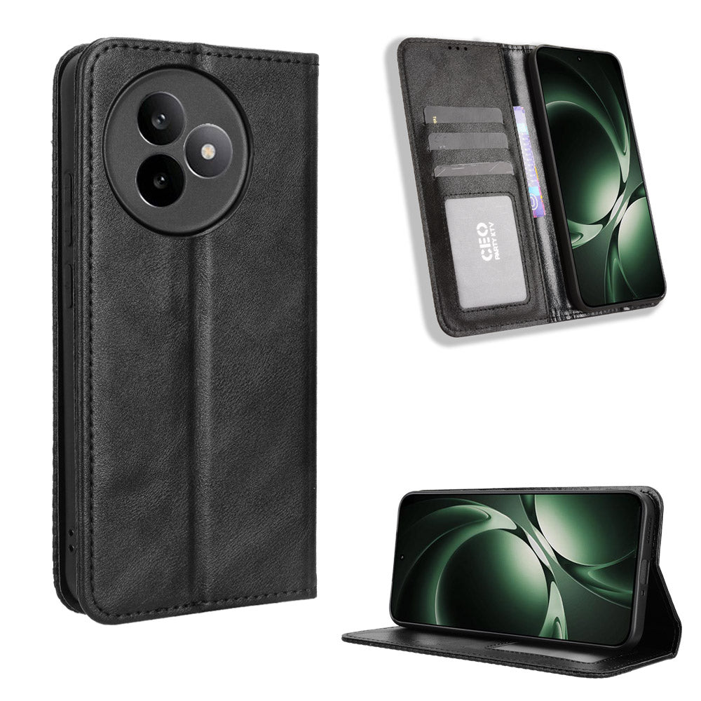 For Xiaomi Redmi K80 Ultra 5G Leather Case Wallet Stand Retro Texture Phone Cover
