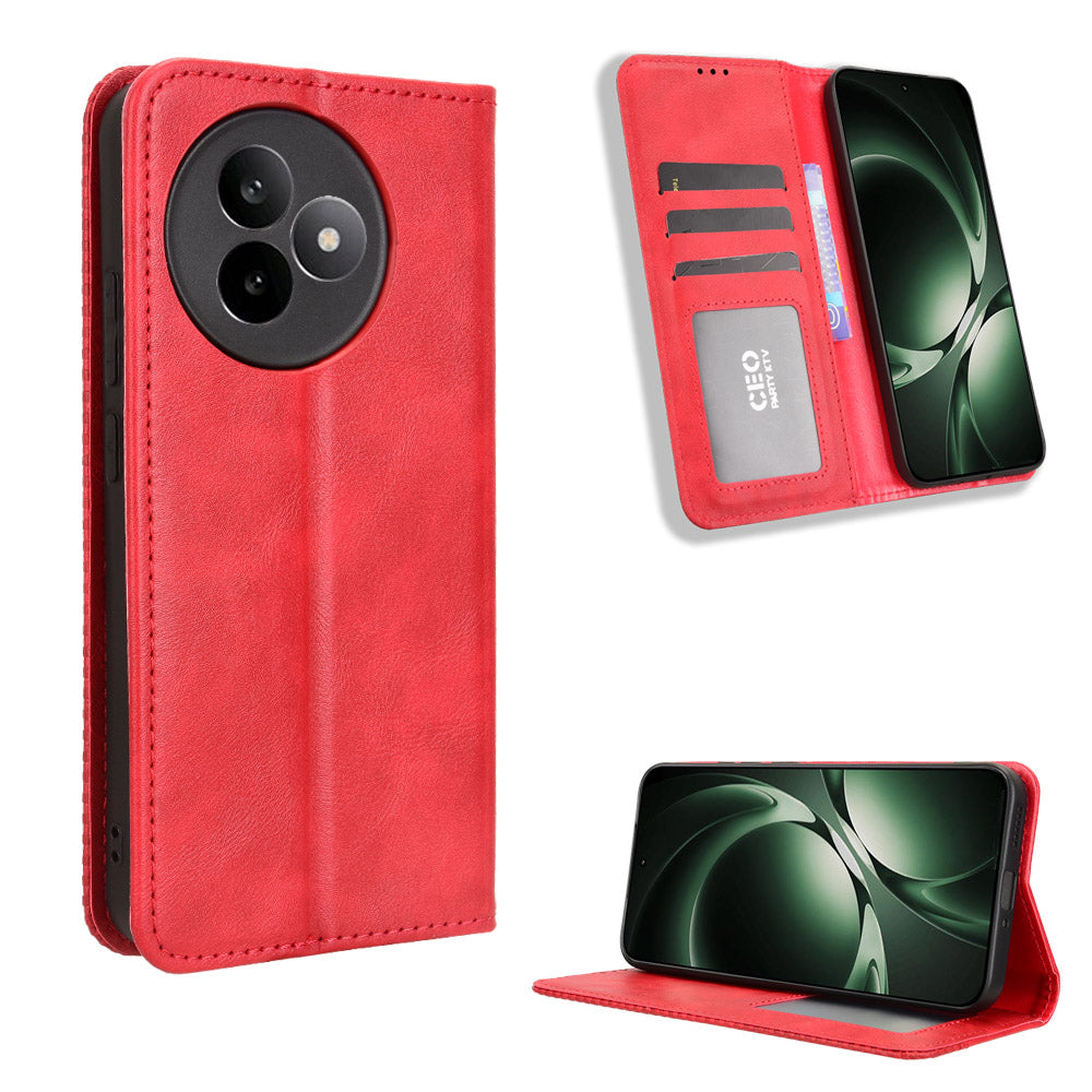 For Xiaomi Redmi K80 Ultra 5G Leather Case Wallet Stand Retro Texture Phone Cover