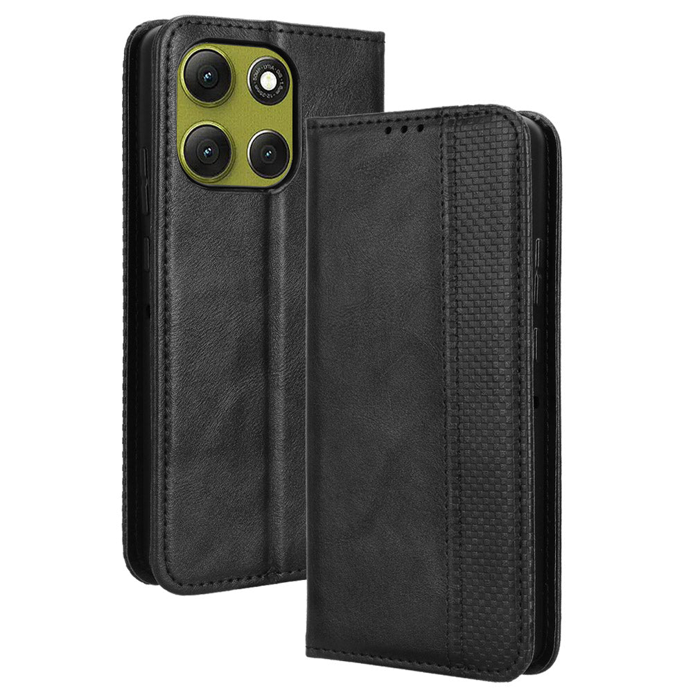 Til Motorola Moto G86 5G lædercover pung stander retro tekstur telefoncover