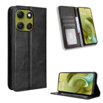 Til Motorola Moto G86 Power 5G læderetui, pungstativ, retro tekstur telefoncover