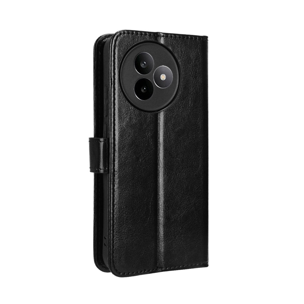 For Xiaomi Redmi K80 Ultra 5G PU Leather Case with Strap Crazy Horse Texture Phone Wallet Cover