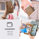 For Motorola Moto G86 5G Case Floral Leaf Pattern Multi Card Slots Zipper Leather Phone Cover with Wrist Strap