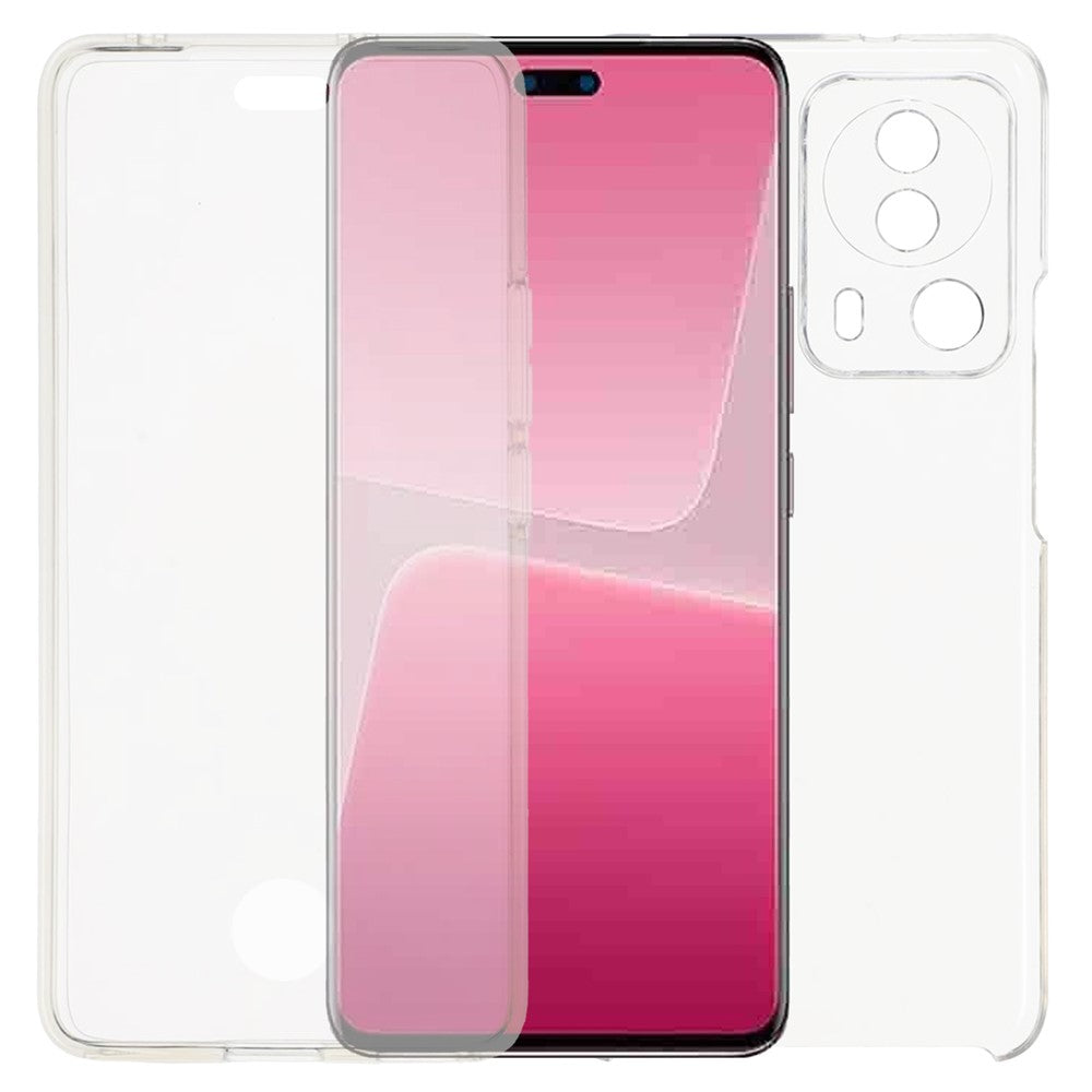 For Xiaomi 13 Lite / Civi 2 5G Case TPU Frame Clear Acrylic Back Phone Cover with PET Film