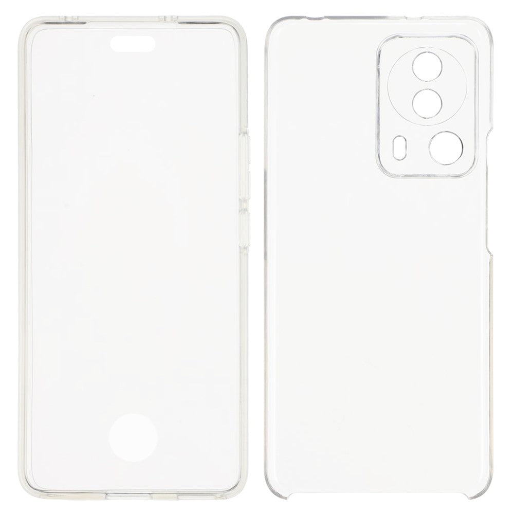 For Xiaomi 13 Lite / Civi 2 5G Case TPU Frame Clear Acrylic Back Phone Cover with PET Film