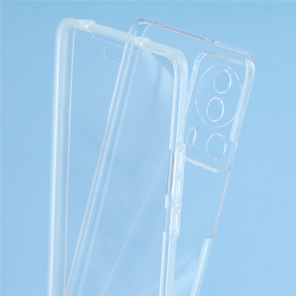 For Xiaomi 13 Lite / Civi 2 5G Case TPU Frame Clear Acrylic Back Phone Cover with PET Film