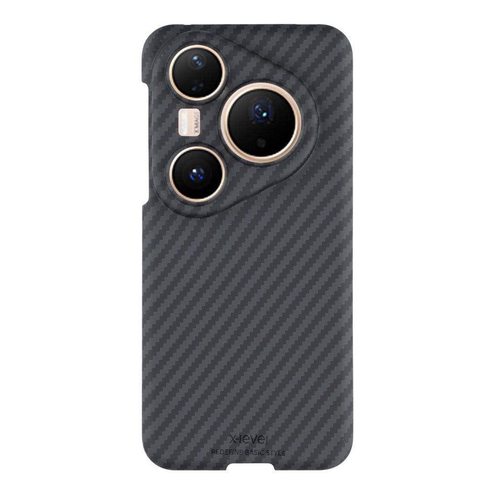 X-LEVEL For Huawei Pura 80 Pro / 80 Pro+ Case Carbon Fiber Texture Hard PC Phone Cover Anti Shock
