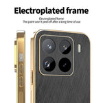 KADEM For Xiaomi 15S Pro Case Electroplating Silk Texture PU + TPU Phone Back Cover