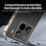 KADEM For Xiaomi 15S Pro Case Electroplating Silk Texture PU + TPU Phone Back Cover