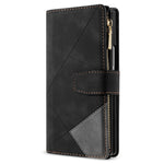 For Samsung Galaxy Z Fold7 5G PU + PC Case Color Splicing Leather Phone Cover with Strap