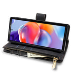For Samsung Galaxy Z Fold7 5G PU + PC Case Color Splicing Leather Phone Cover with Strap