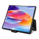 For Samsung Galaxy Z Fold7 5G PU + PC Case Color Splicing Leather Phone Cover with Strap