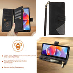 For Samsung Galaxy Z Fold7 5G PU + PC Case Color Splicing Leather Phone Cover with Strap