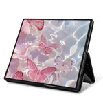 For Samsung Galaxy Z Fold7 5G PU + PC Stand Case Glitter Phone Leather Cover Zipper Pocket with Strap