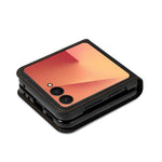 Til Samsung Galaxy Z Flip7 5G Etui Kortholder Farve Splejsning PU Læder + PC Telefoncover