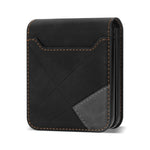 Til Samsung Galaxy Z Flip7 5G Etui Kortholder Farve Splejsning PU Læder + PC Telefoncover