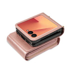 Til Samsung Galaxy Z Flip7 5G Etui Lynlås Pung PU Læder TPU PC Telefoncover med Skulderrem
