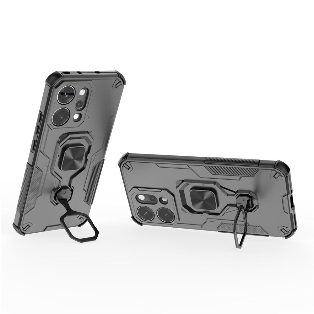 For Oppo Reno14 Pro 5G (Global) Case Rotatable Ring Kickstand PC + TPU Shockproof Phone Cover
