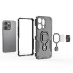 For Oppo Reno14 Pro 5G (Global) Case Rotatable Ring Kickstand PC + TPU Shockproof Phone Cover