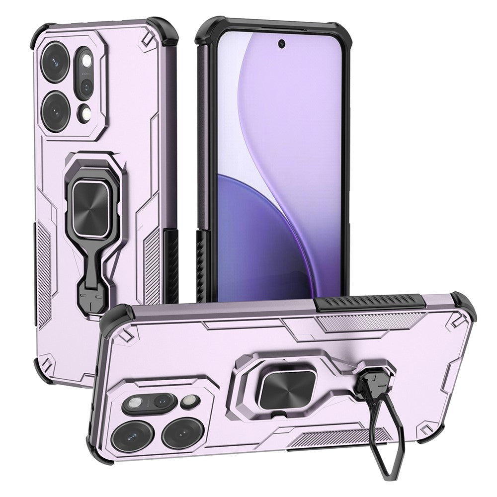 For Oppo Reno14 Pro 5G (Global) Case Rotatable Ring Kickstand PC + TPU Shockproof Phone Cover