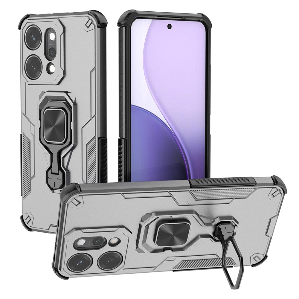 For Oppo Reno14 Pro 5G (Global) Case Rotatable Ring Kickstand PC + TPU Shockproof Phone Cover