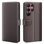 For Samsung Galaxy S23 Ultra Case Genuine Split Leather Phone Cover with Wallet Stand