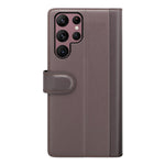 For Samsung Galaxy S23 Ultra Case Genuine Split Leather Phone Cover with Wallet Stand