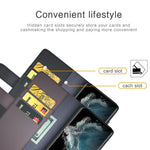 For Samsung Galaxy S23 Ultra Case Genuine Split Leather Phone Cover with Wallet Stand