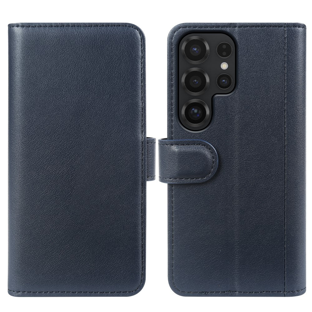 For Samsung Galaxy S23 Ultra Case Genuine Split Leather Phone Cover with Wallet Stand
