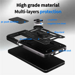 For Oppo A5 5G Case with Slide Camera Lid PC + TPU Kickstand Phone Cover