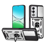 For Oppo A5 5G Case with Slide Camera Lid PC + TPU Kickstand Phone Cover