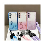 KADEM För Samsung Galaxy A18 5G / A18 4G / A17 5G / A17 4G Skal Blommönster TPU Gradient Mobilskal med Snoddar